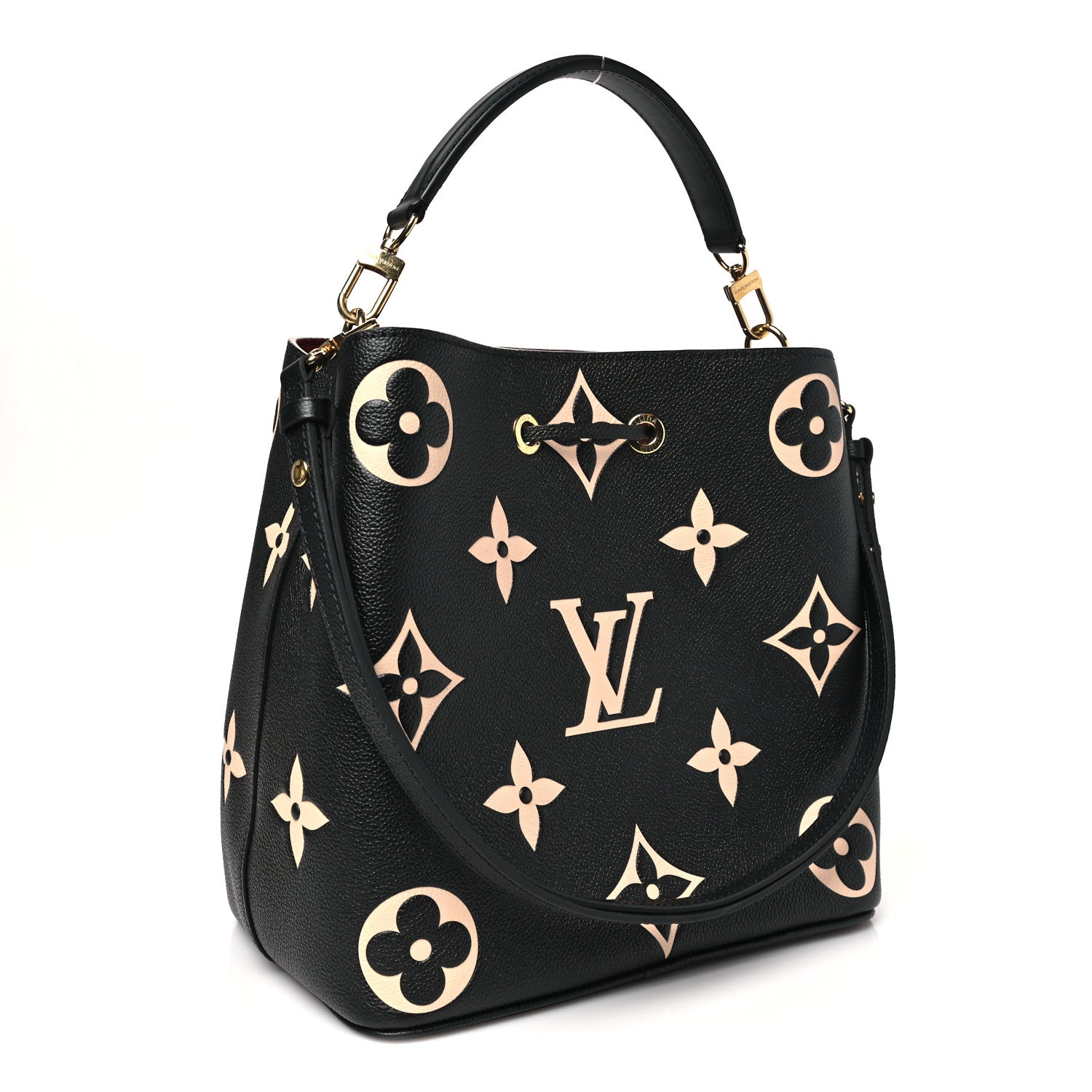 Louis Vuitton Empreinte Monogram Giant Neonoe MM Black Beige 4 of 10