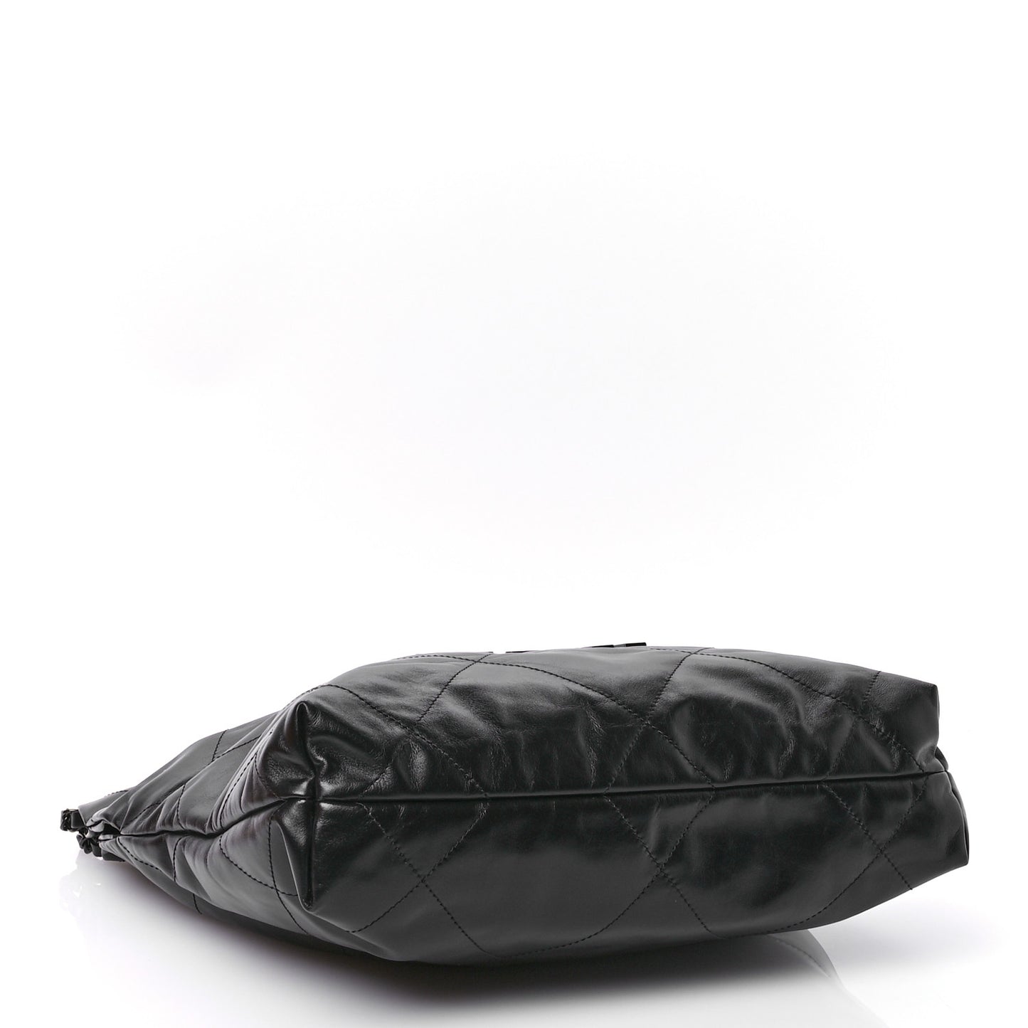 Shiny Calfskin Quilted Small Chanel 22 So Black