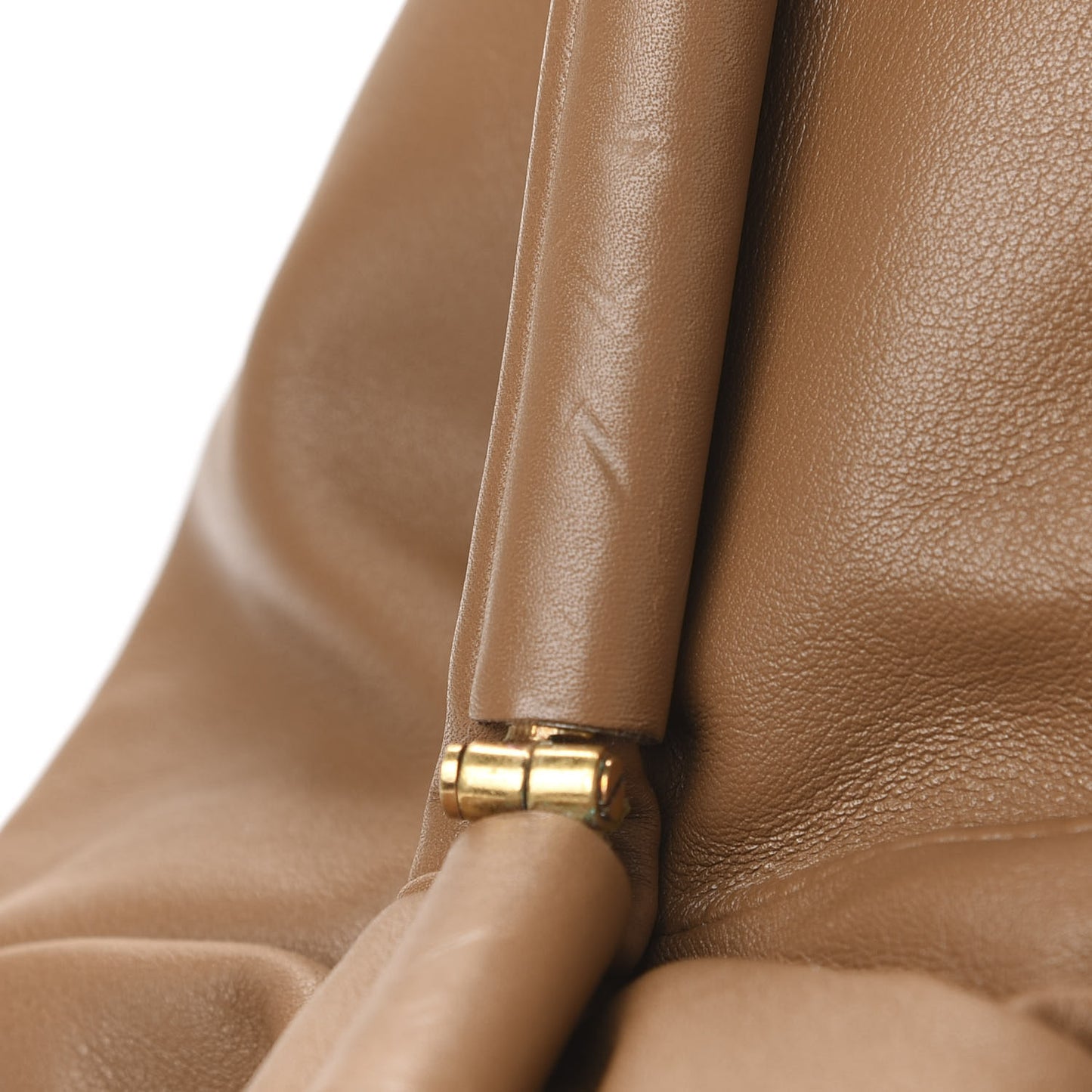 Smooth Butter Calf The Pouch Oversized Clutch Cammello