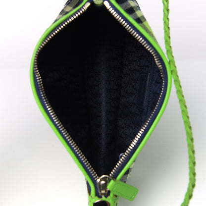 Christian Dior Tartan D'Trick Shoulder Bag Green Black 5 of 11