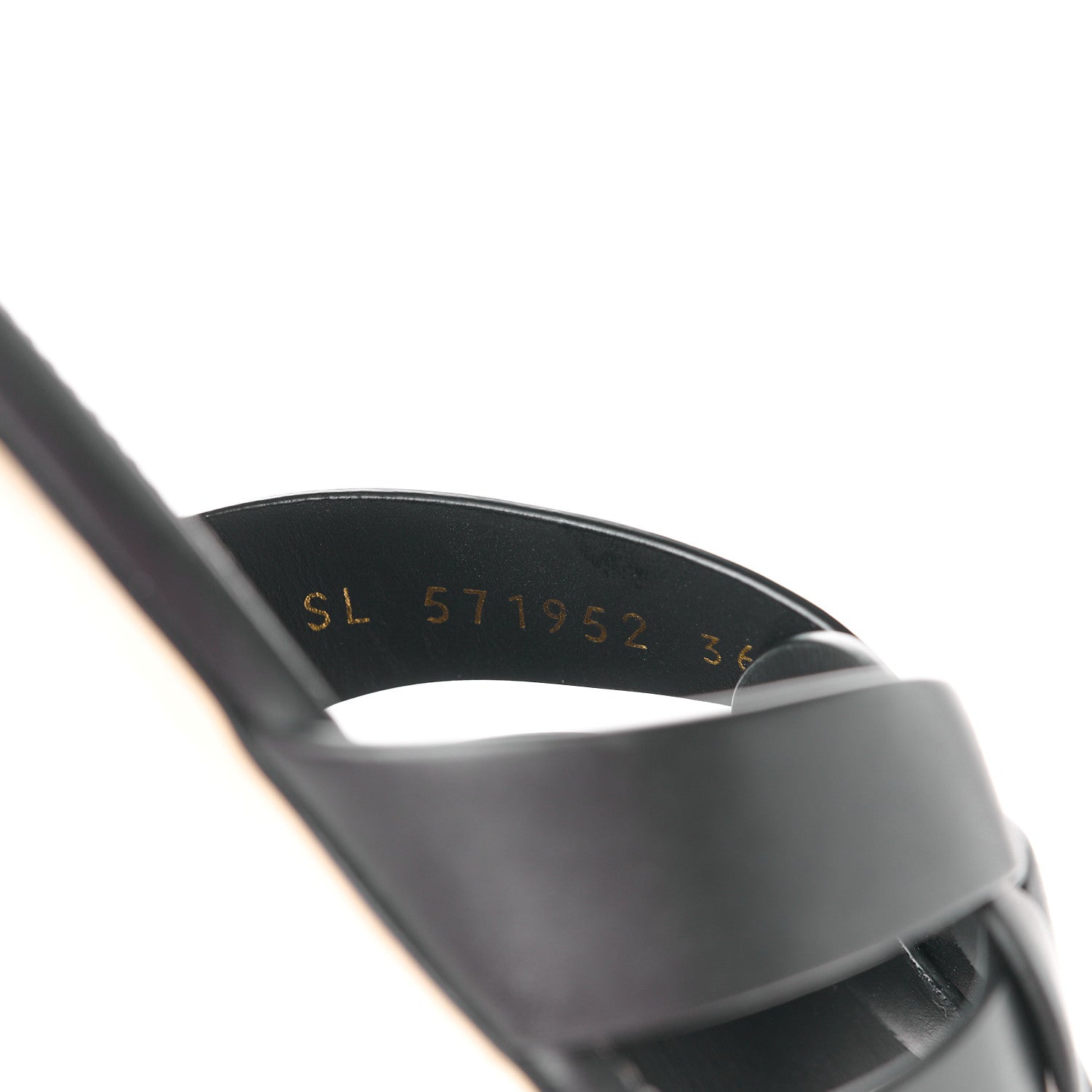 Saint Laurent Calfskin Tribute 05 Slide Sandals 36 Black 8 of 9