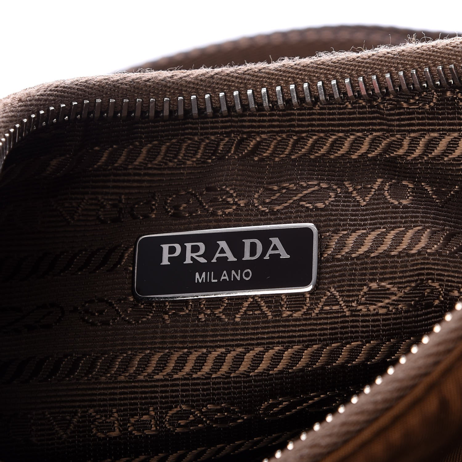 Prada Tessuto Nylon Saffiano Re-Edition 2005 Shoulder Bag Cacao 6 of 8
