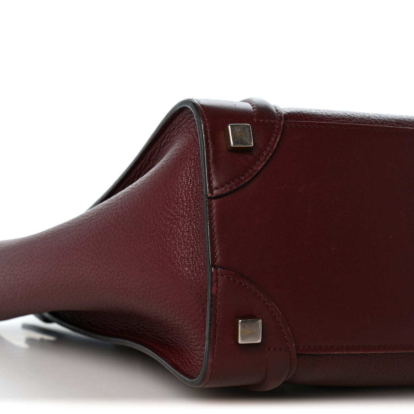 Goatskin Calfskin Micro Luggage Burgundy