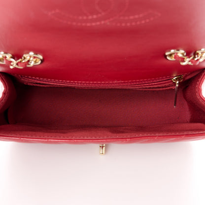 Chanel Calfskin Chevron Quilted Mini Statement Flap Red 5 of 12