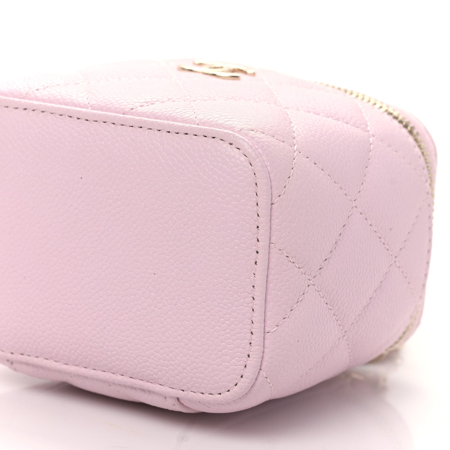 Chanel Caviar Quilted Mini Vanity Case With Chain Light Pink 10 of 10