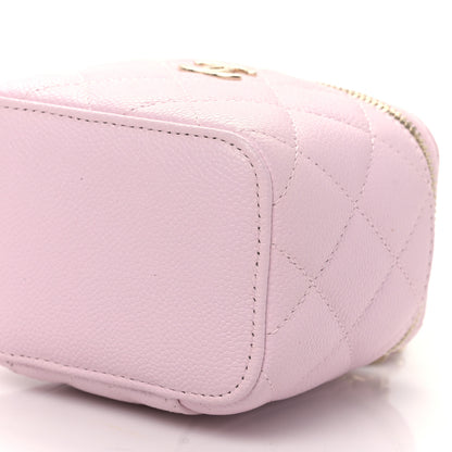 Chanel Caviar Quilted Mini Vanity Case With Chain Light Pink 10 of 10