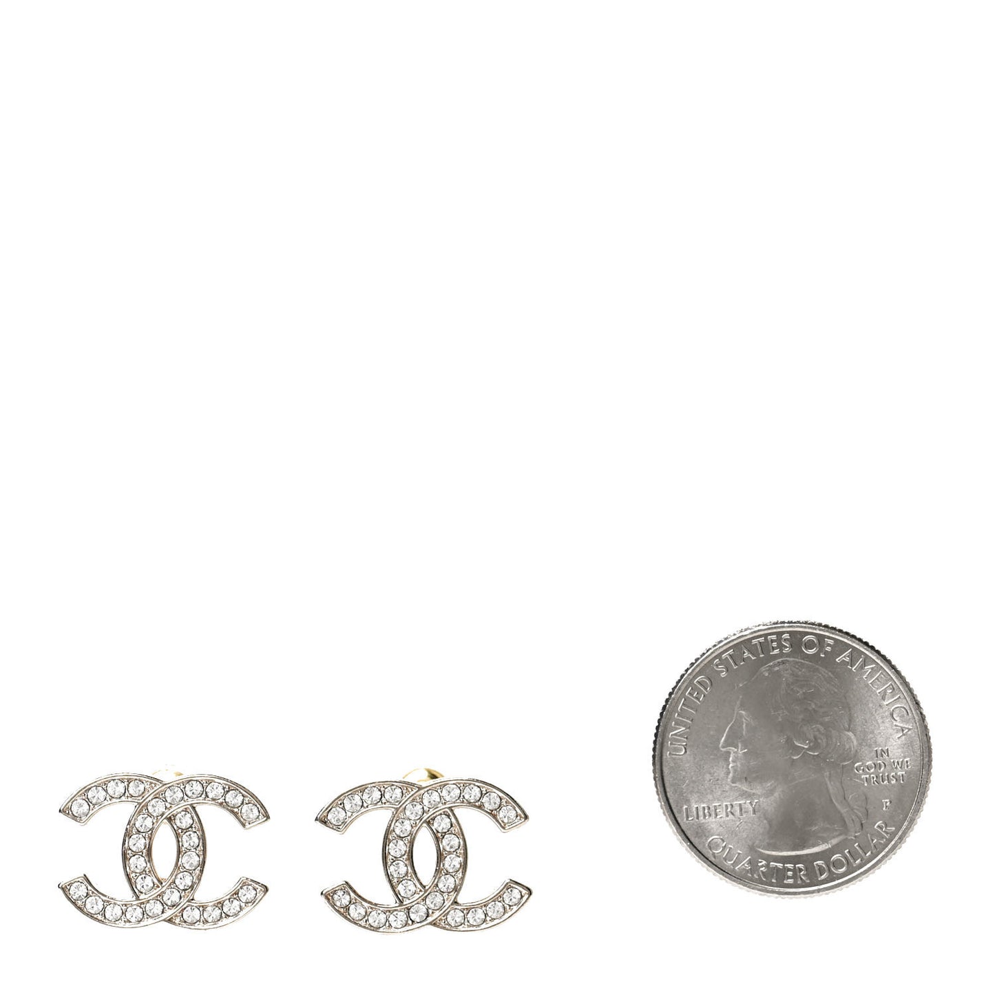 Crystal CC Earrings Gold