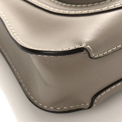 Chloe Shiny Calfskin Small Marcie Saddle Shoulder Bag Motty Grey 7 of 8