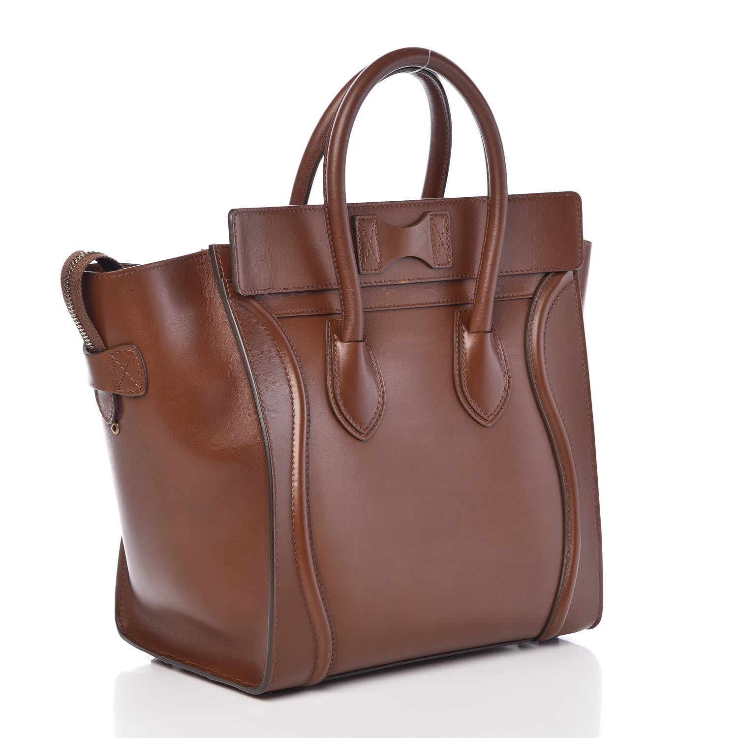 Celine Smooth Calfskin Mini Luggage Caramel 3 of 9