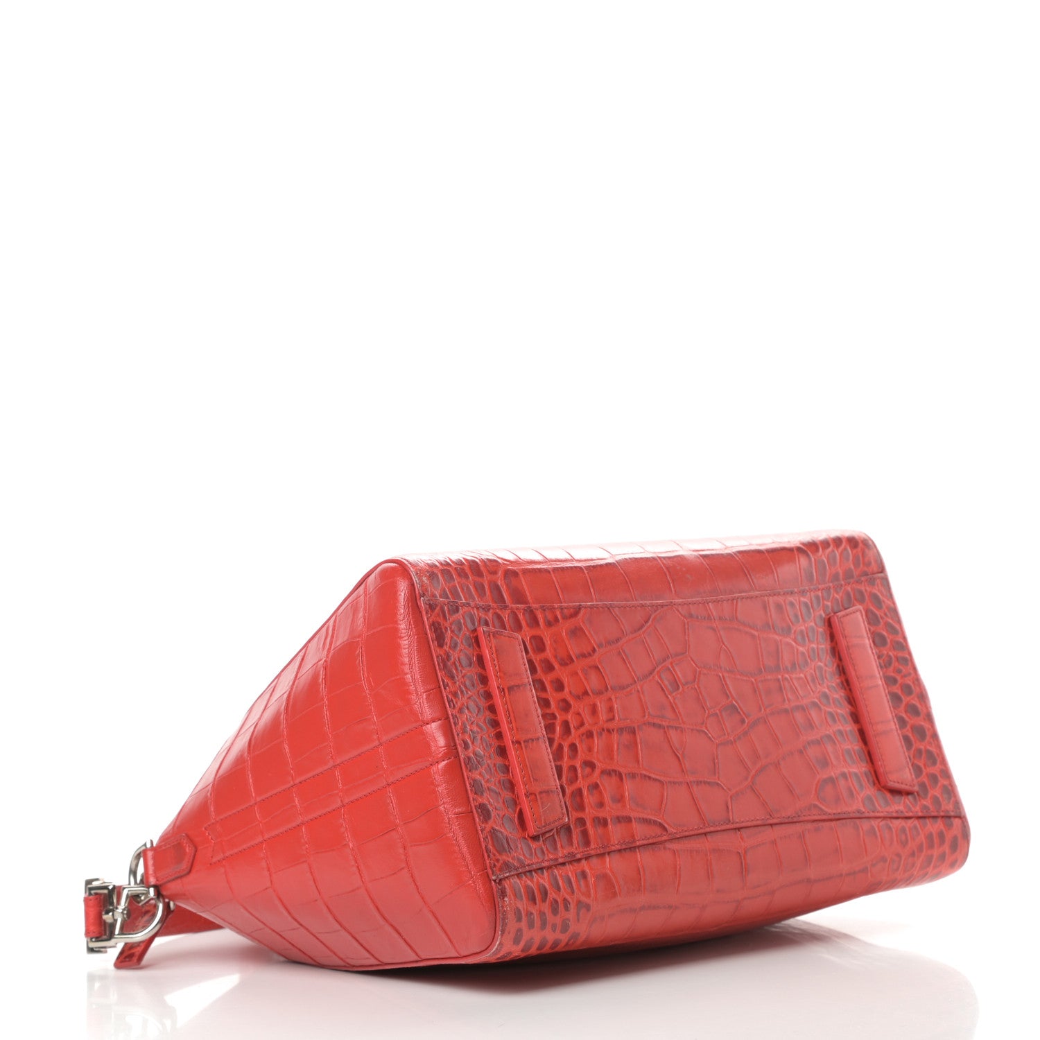 Givenchy Calfskin Crocodile Embossed Medium Antigona Red 4 of 21