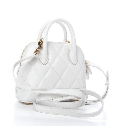 Balenciaga Nappa Calfskin Quilted XXS Ville Top Handle Bag White 3 of 9