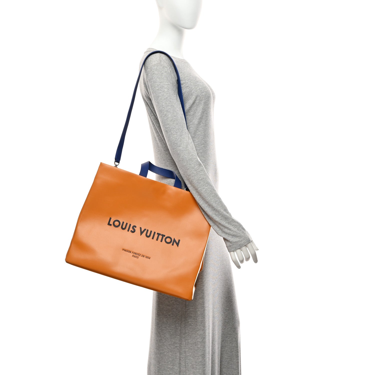 Louis Vuitton Cowhide Shopper Bag MM Safran 2 of 9