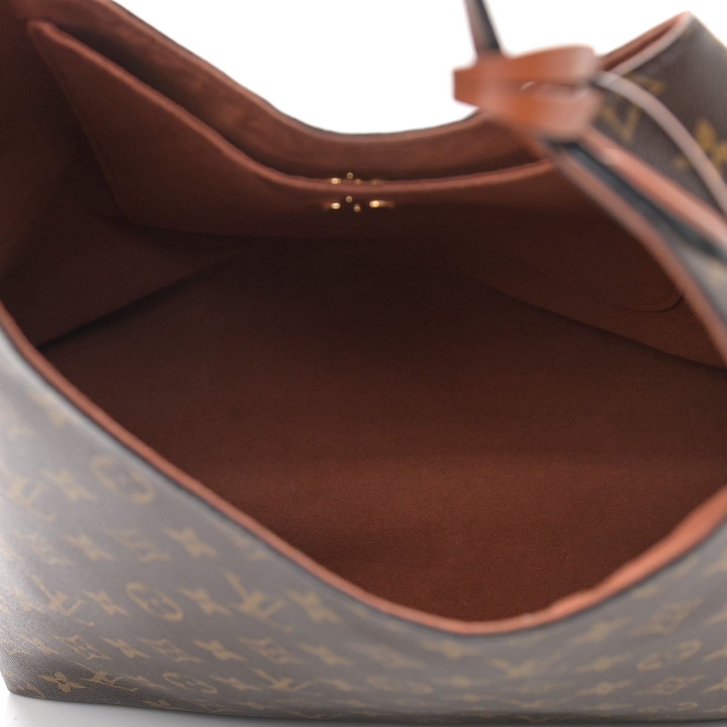 Monogram Flower Hobo Caramel
