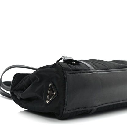 Prada Tessuto Nylon Nappa Foldover Pushlock Satchel Black 7 of 12