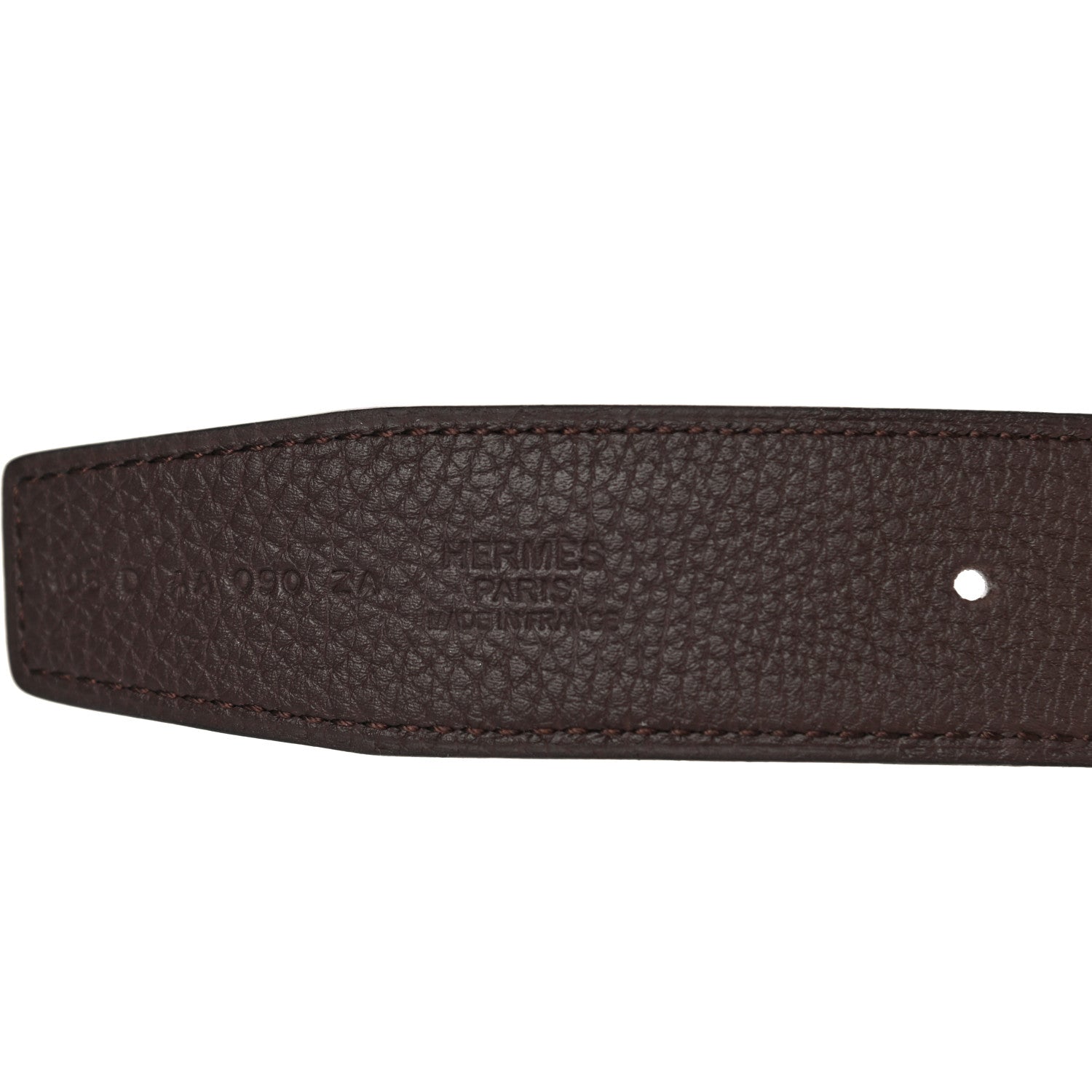 Hermes Togo Swift 32mm Gamma Belt 105 Chocolate Black 4 of 8