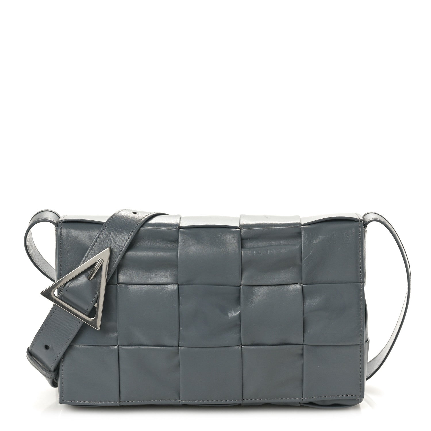 Bottega Veneta Paper Calfskin Maxi Intreccio Cassette Crossbody Bag Thunder 1 of 8