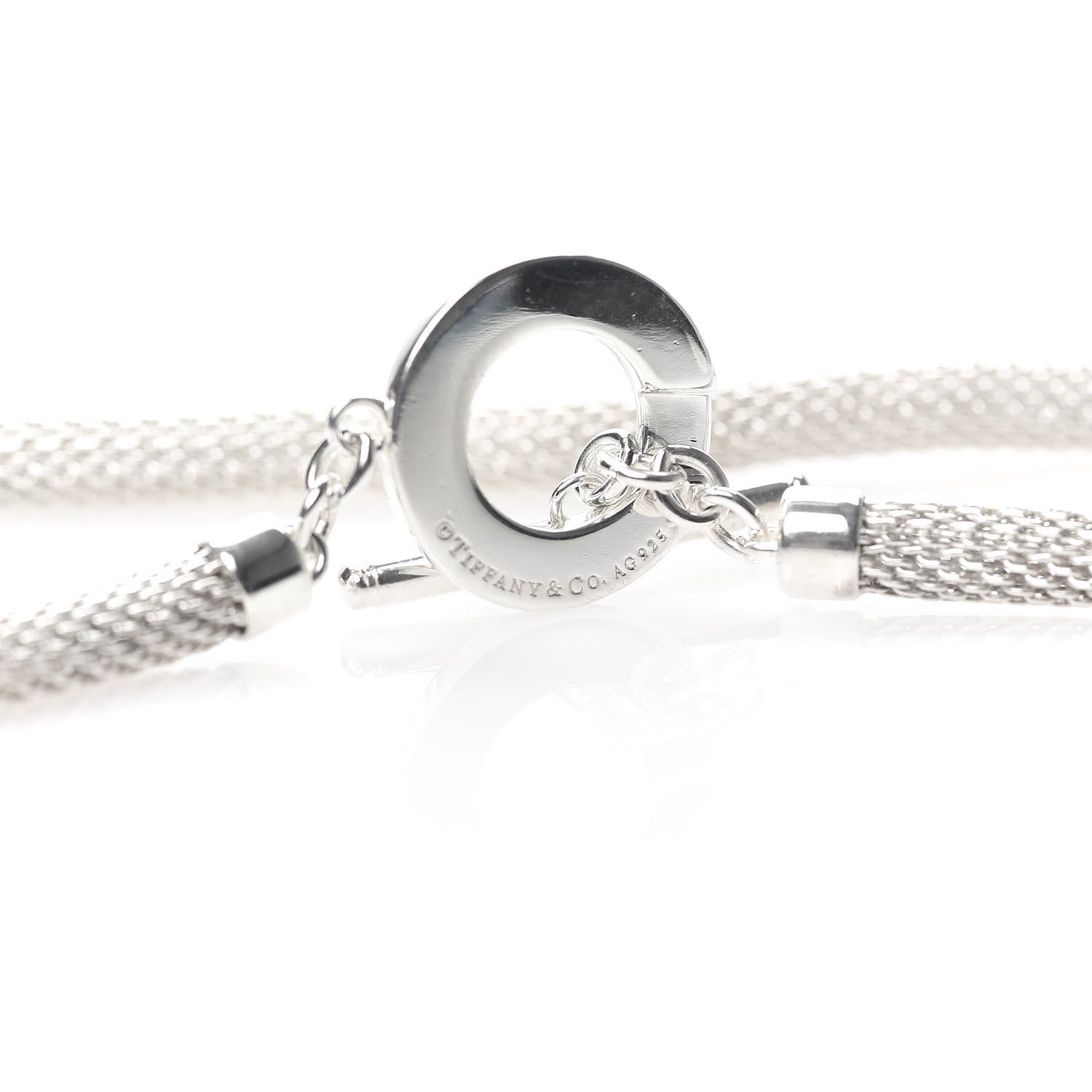 Tiffany Sterling Silver Somerset Mesh Toggle Necklace 4 of 6