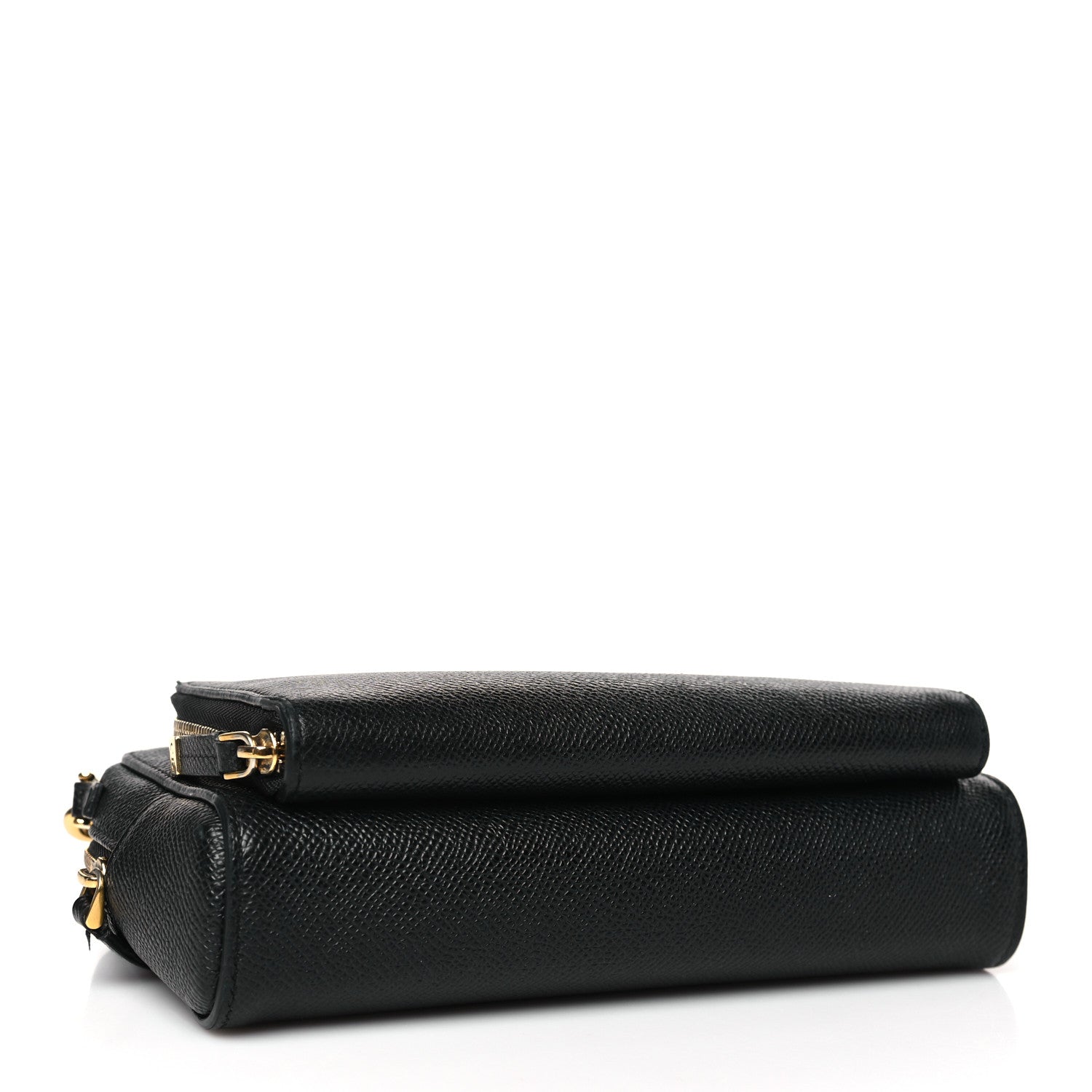 Christian Dior Grained Calfskin Caro Double Pouch Black 4 of 9