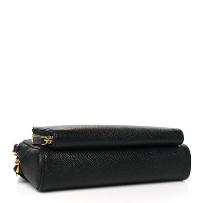 Christian Dior Grained Calfskin Caro Double Pouch Black 4 of 9