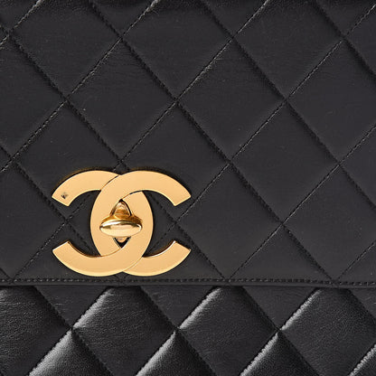 Chanel Lambskin Quilted Medium Single Flap Black 14 of 15