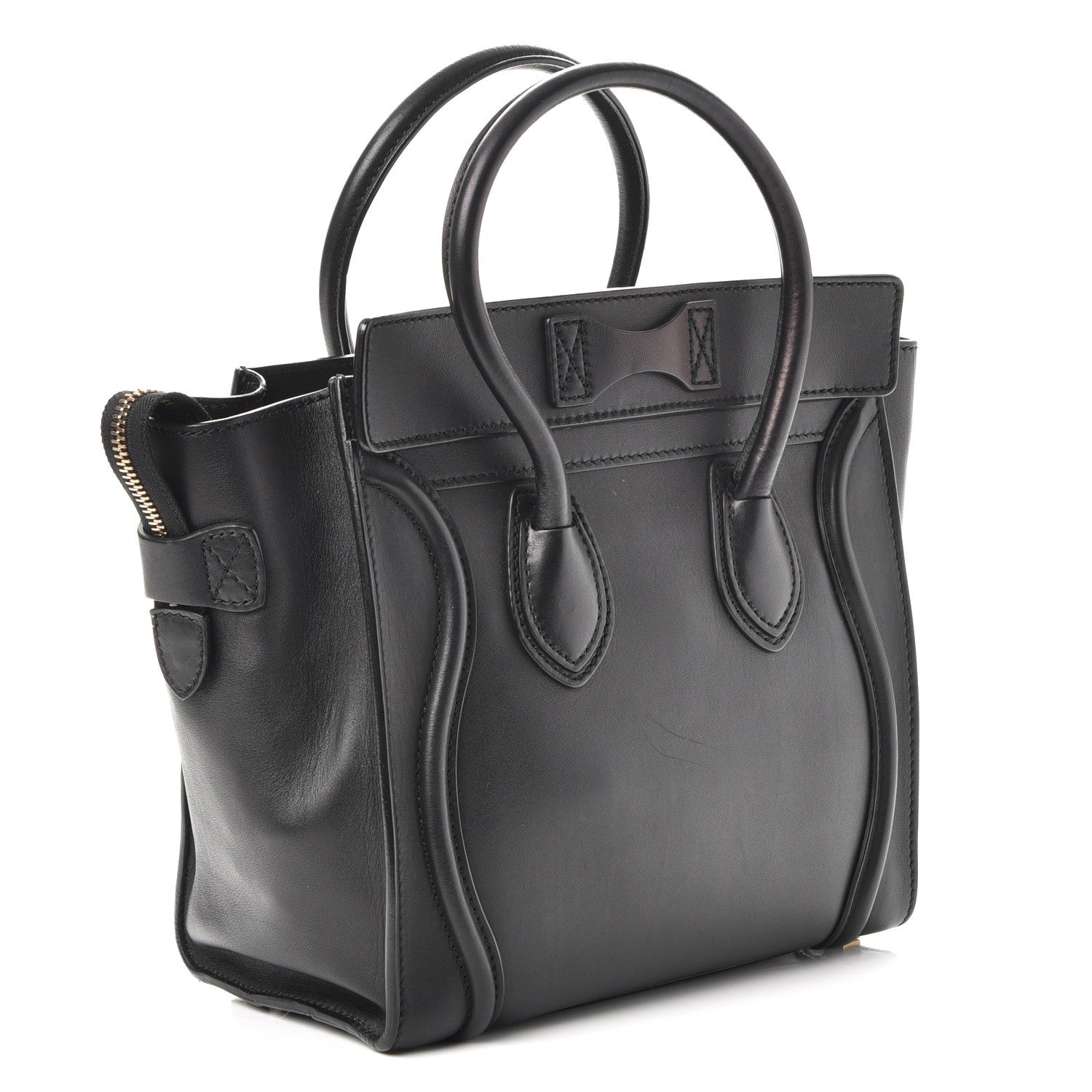 Celine Smooth Calfskin Micro Luggage Black 3 of 9