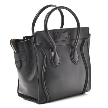 Celine Smooth Calfskin Micro Luggage Black 3 of 9