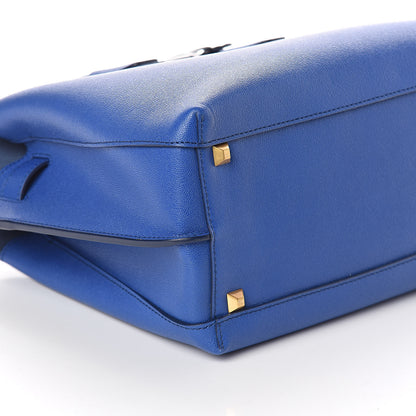 MCM Grained Calfskin Medium Milla Tote Bllue 8 of 9