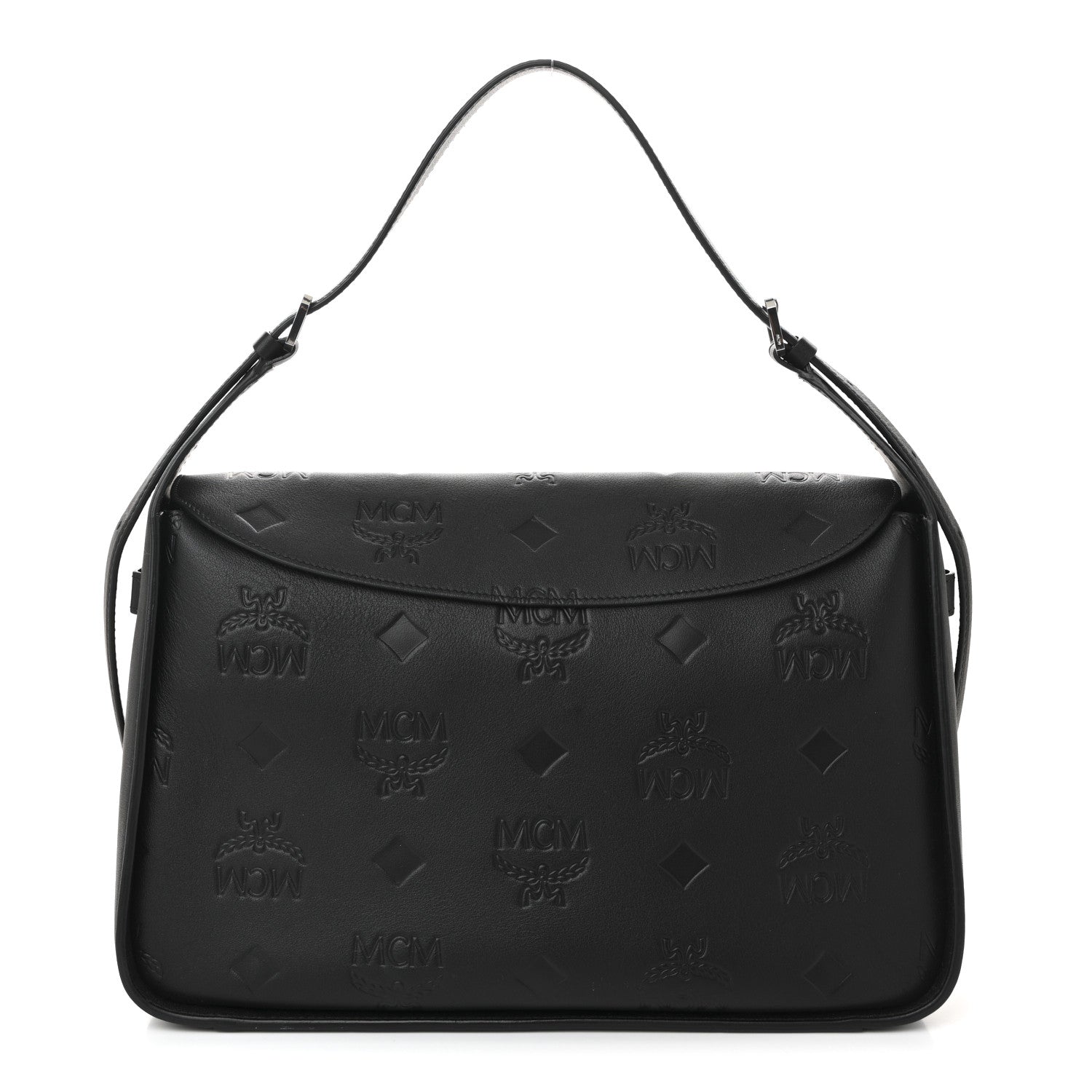 MCM Calfskin Ottomar Medium Aren Flap Hobo Black 1 of 10