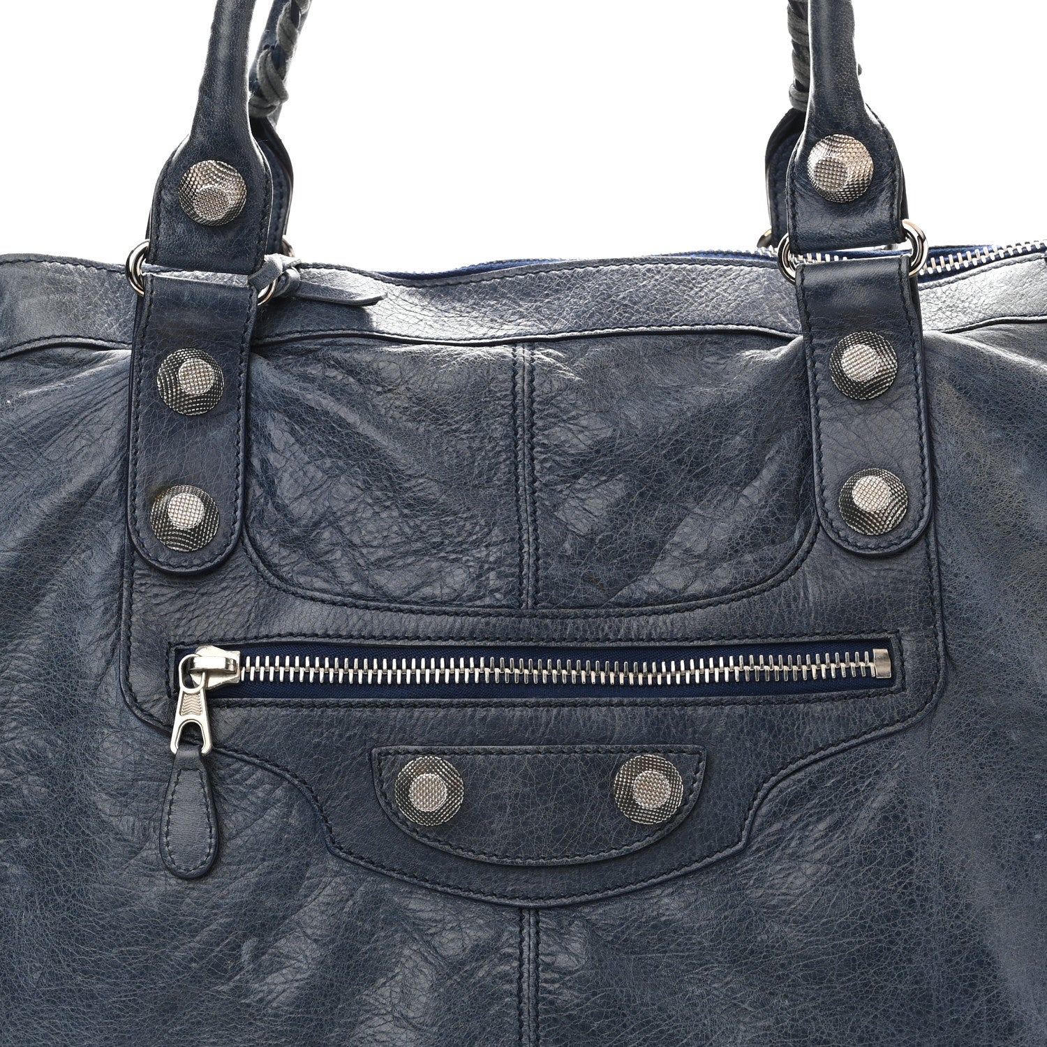 Balenciaga Agneau Giant 21 Silver Hardware Weekender Blue Roi 9 of 11