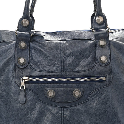 Balenciaga Agneau Giant 21 Silver Hardware Weekender Blue Roi 9 of 11