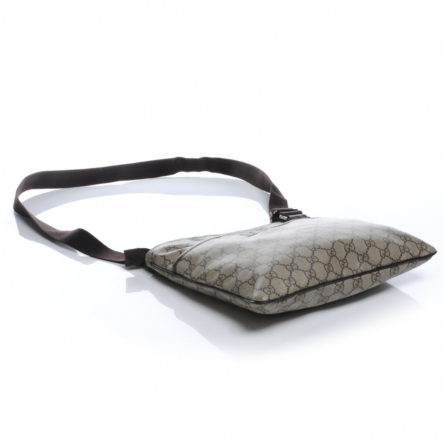 GG Plus Monogram Flat Messenger Bag Ebony