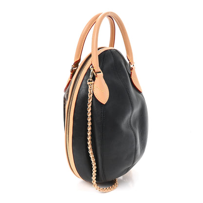 Louis Vuitton Monogram Braided Egg Bag Black 3 of 11