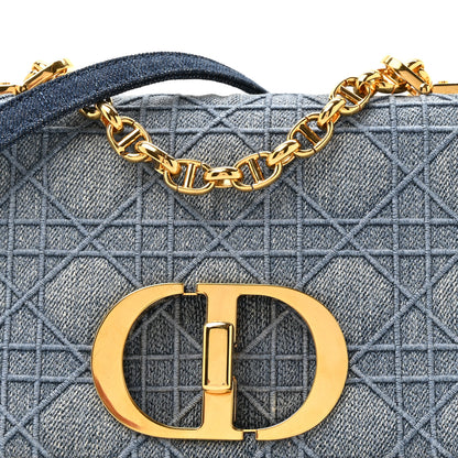 Christian Dior Denim Cannage Small Caro Bag Blue 7 of 9
