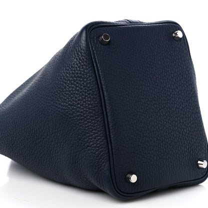 Hermes Taurillon Clemence Picotin Lock 18 PM Bleu Nuit 8 of 10