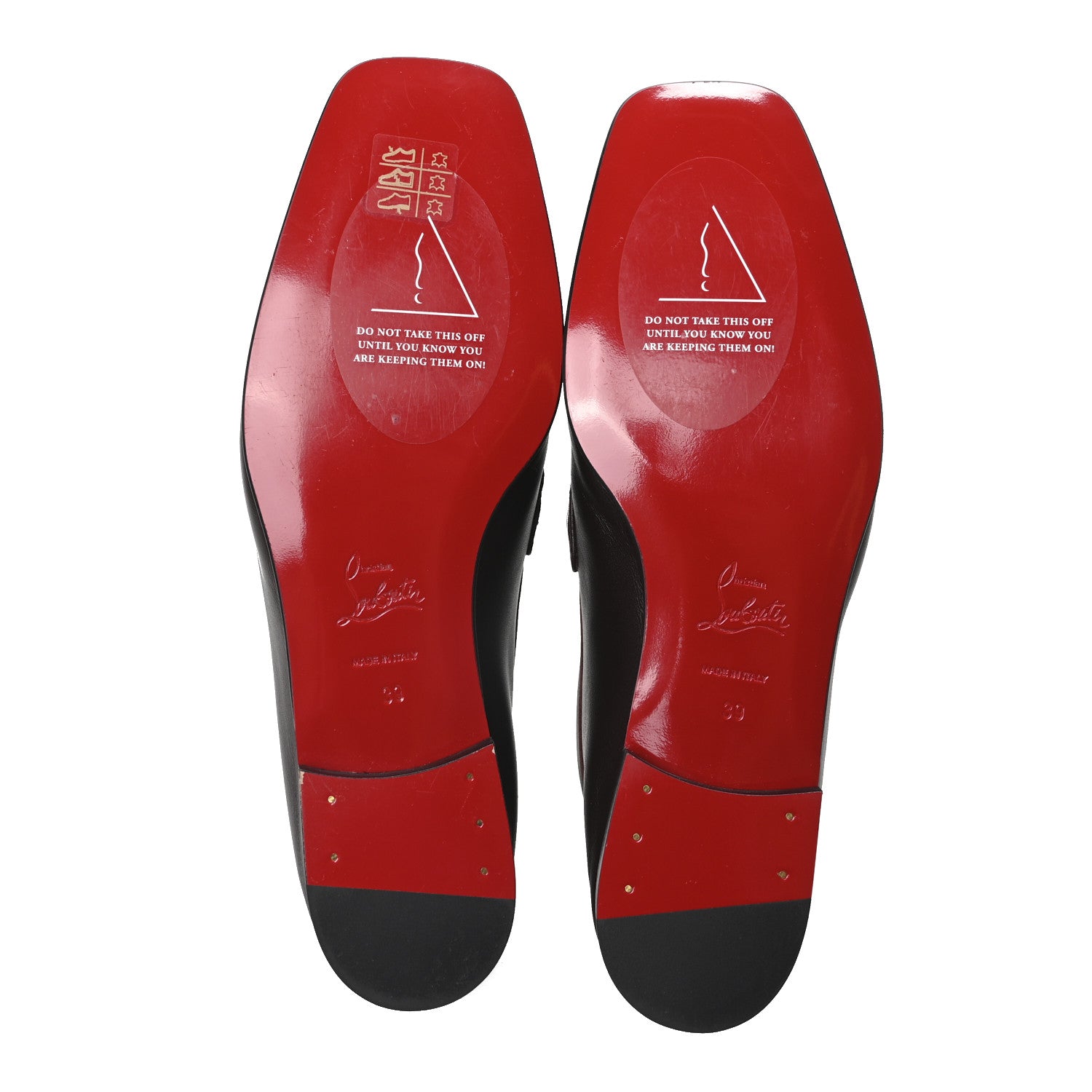 Christian Louboutin Calf Glove MJ Mock Womens Flat 39 Merlot 6 of 8
