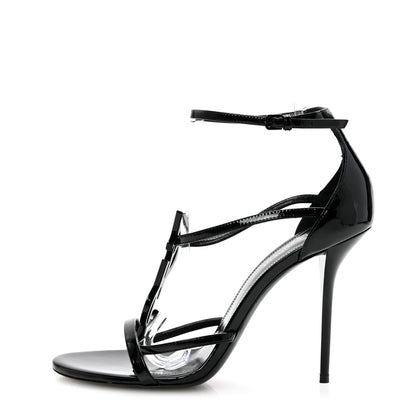 Saint Laurent Patent Cassandra 100 Sandals 40 Black 1 of 8