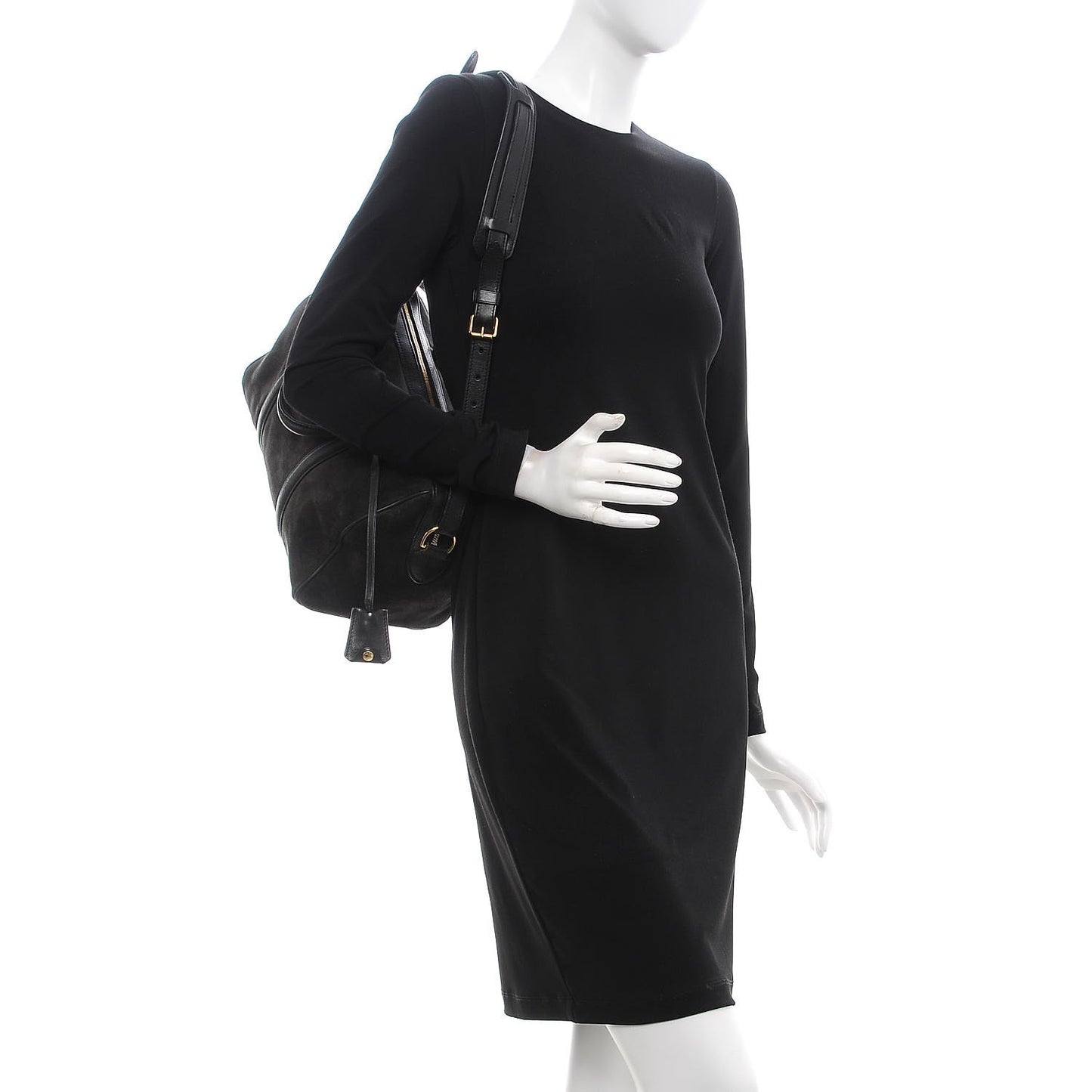 Suede Calfskin SC Bag MM Asphalt