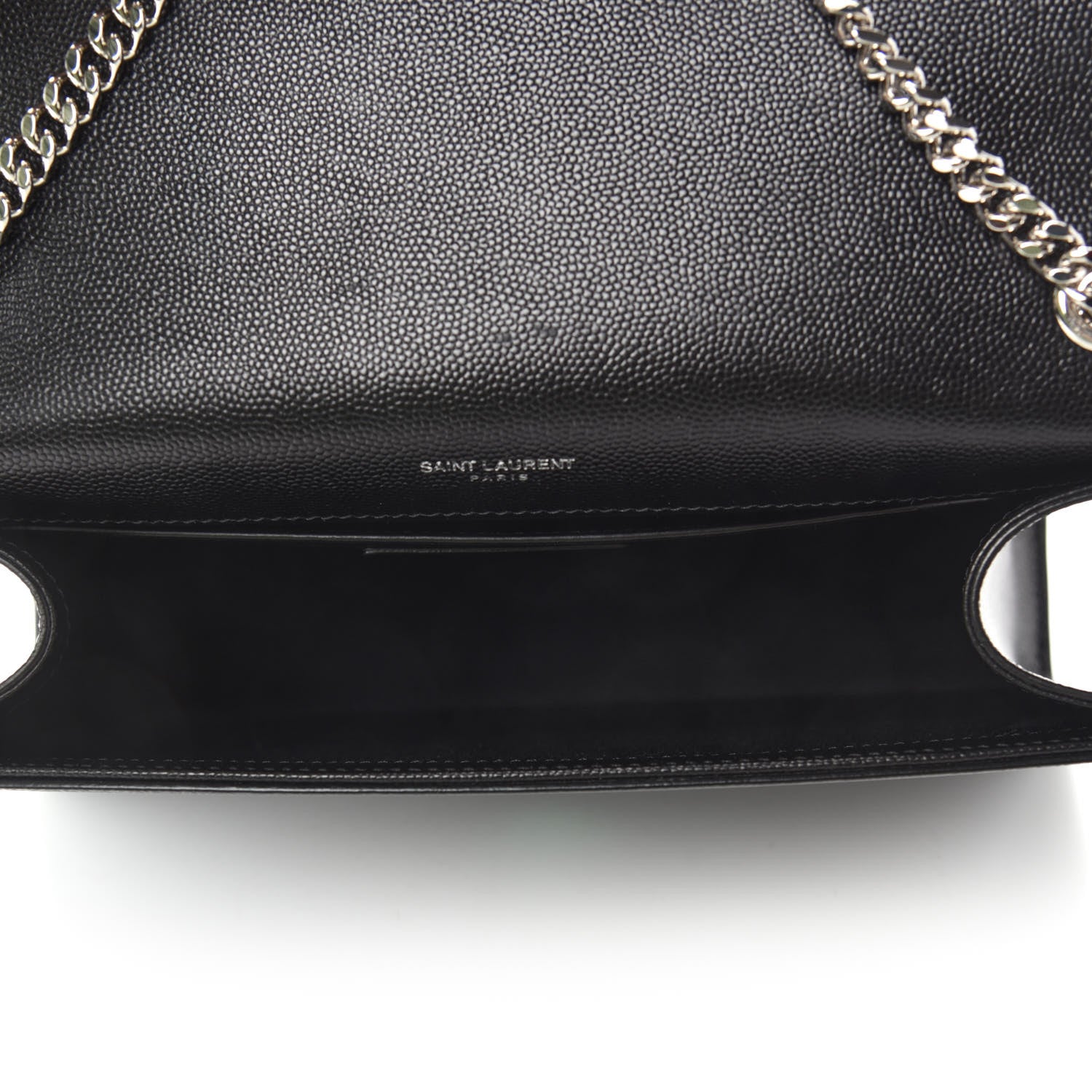 Saint Laurent Grain De Poudre Medium Classic Monogram Kate Satchel Black 5 of 11