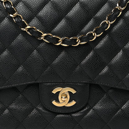 Chanel Caviar Quilted Jumbo Single Flap Black 8 of 10