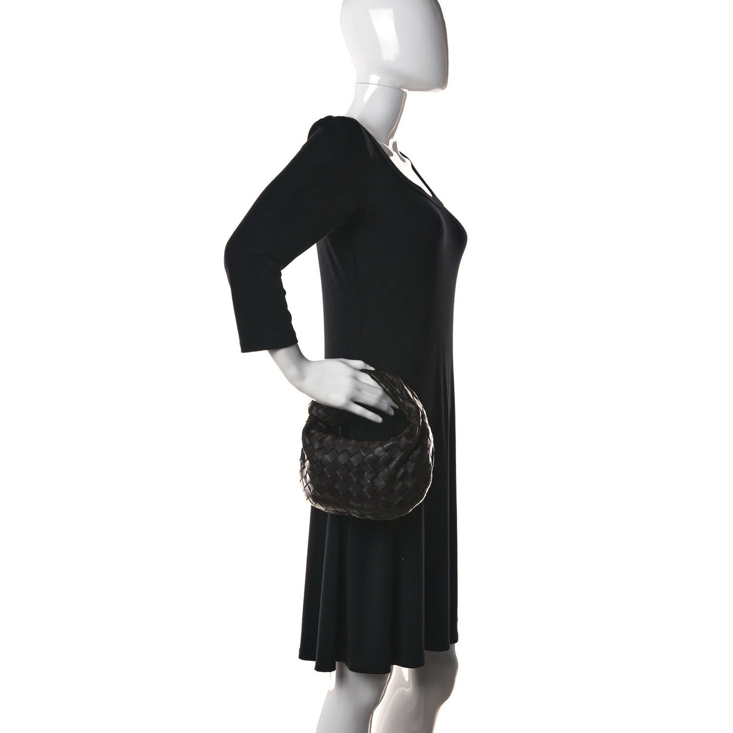Nappa Intrecciato Mini Jodie Ebano