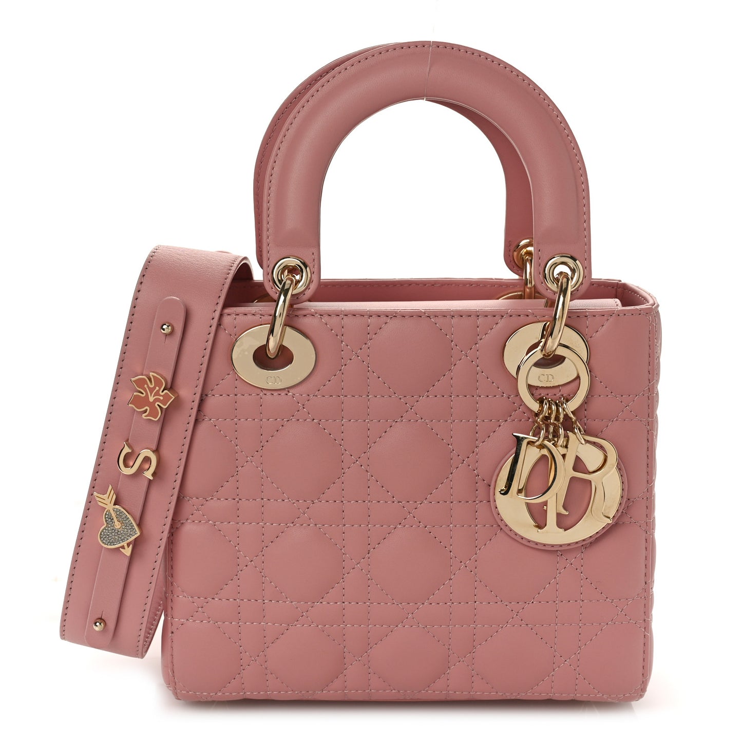 Lambskin Cannage Small My ABCDior Lady Dior Antique Pink