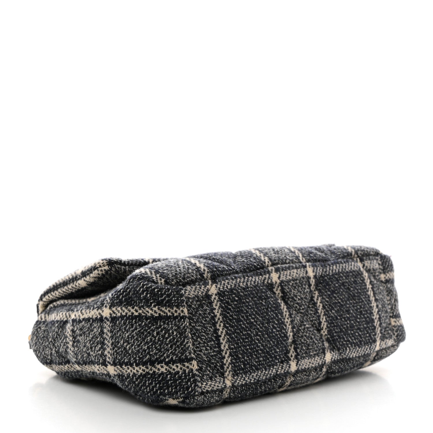 Chanel Tweed Quilted Medium Chanel 19 Flap Grey Navy 4 of 10