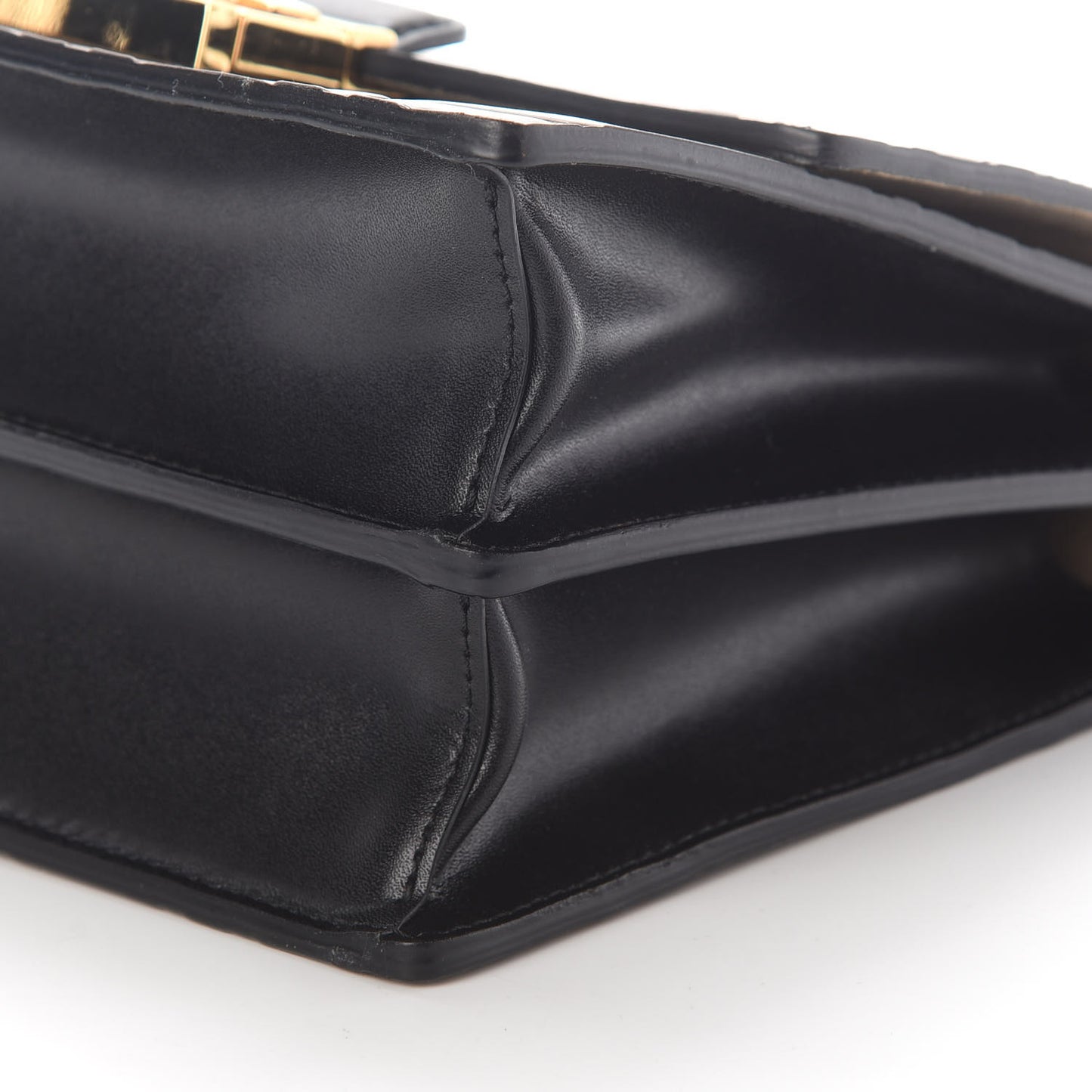 Vitello Liberty Bi-Color FF 1974 Embossed Small Kan U Shoulder Bag Maya Black