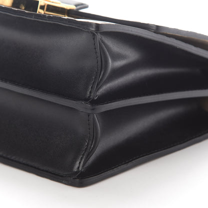 Fendi Vitello Liberty Bi-Color FF 1974 Embossed Small Kan U Shoulder Bag Maya Black 7 of 9