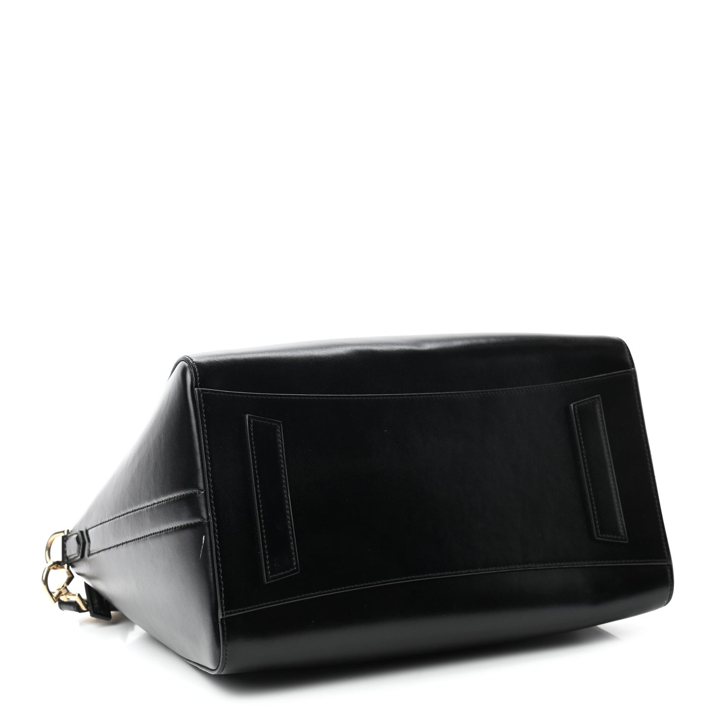 Shiny Lord Calfskin Small Antigona Black