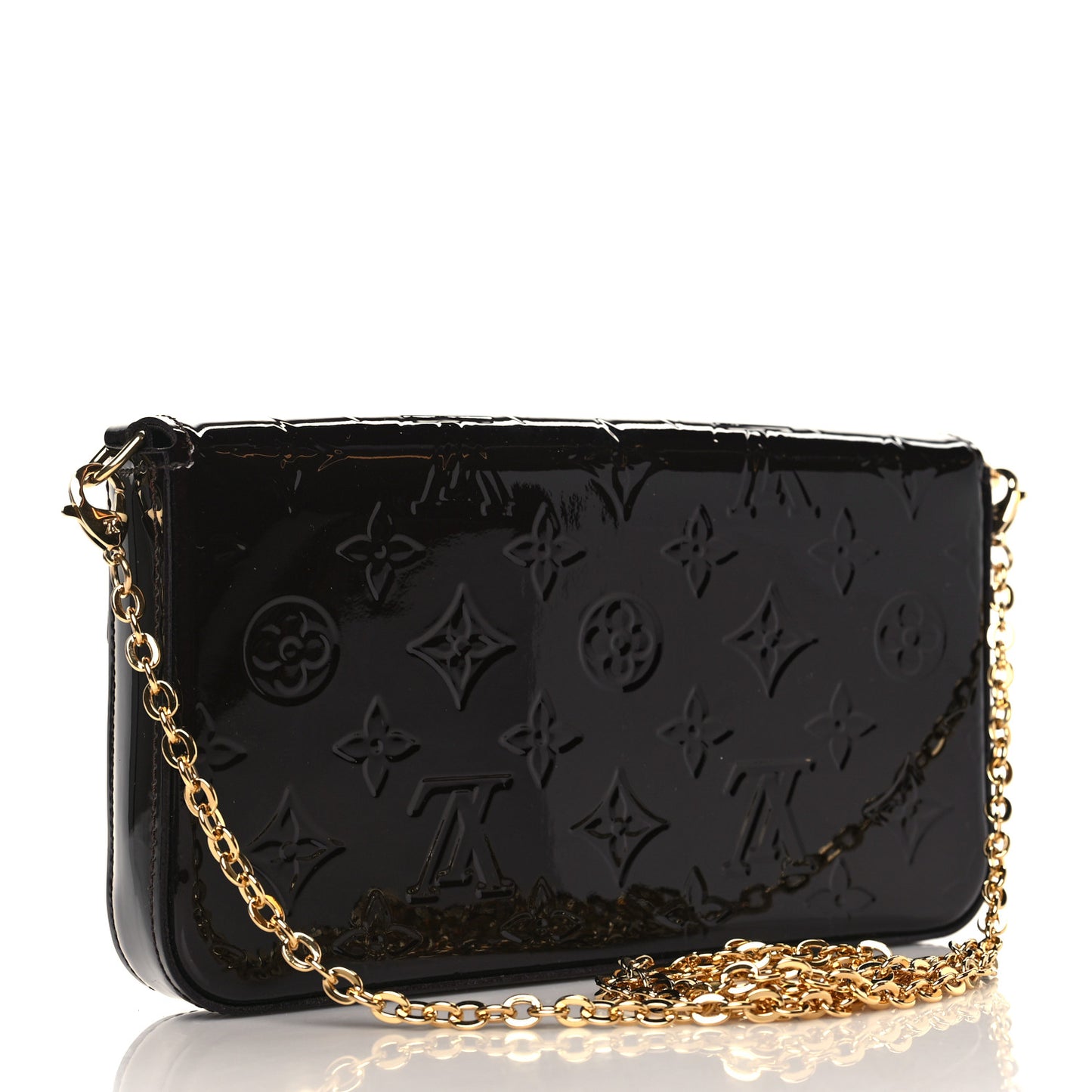 Vernis Pochette Felicie Chain Wallet Amarante