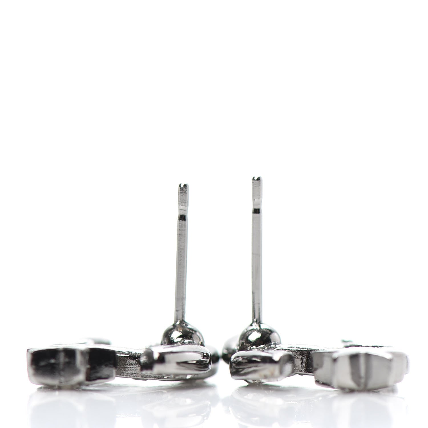 Chanel Crystal CC Starfall Earrings Silver 3 of 5