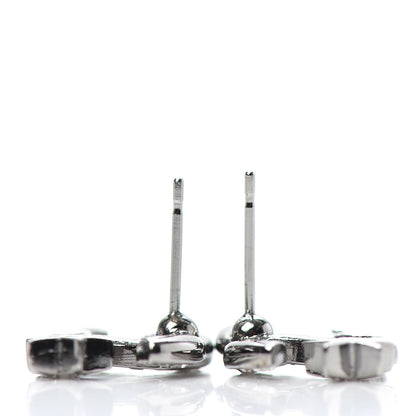 Chanel Crystal CC Starfall Earrings Silver 3 of 5