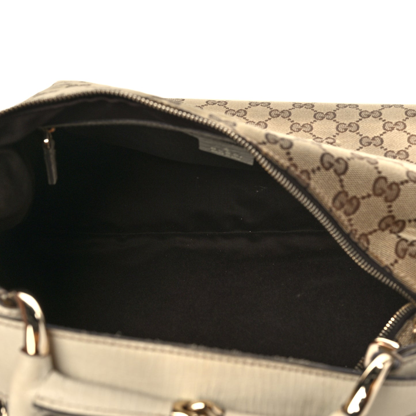 Monogram Medium Horsebit Chain Hobo Off White