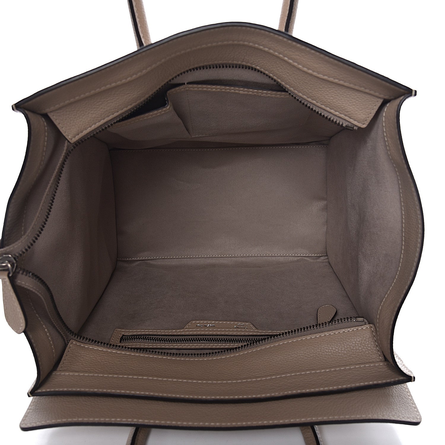 Celine Drummed Calfskin Mini Luggage Dune 5 of 11